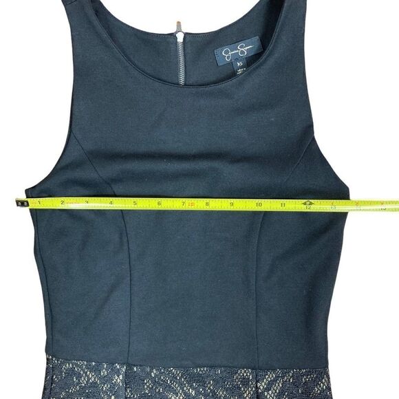 Jessica Simpson Black and Tan lace sleeveless dress, size xs - Picture 5 of 7
